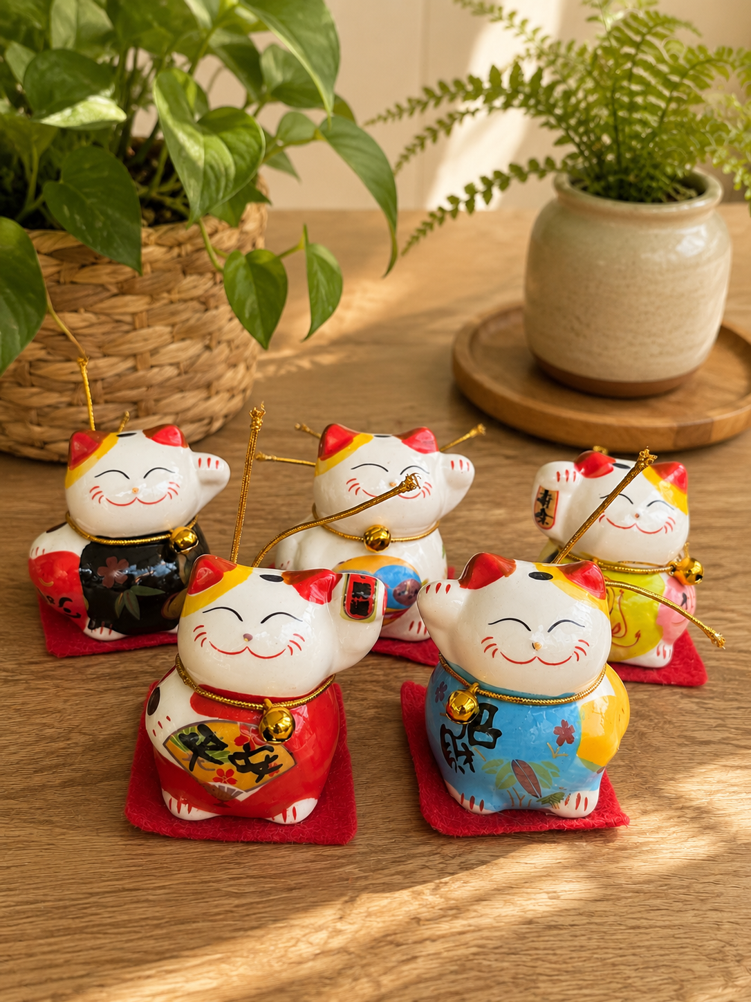 Set 5 Lucky Cat (Gatos de la fortuna)