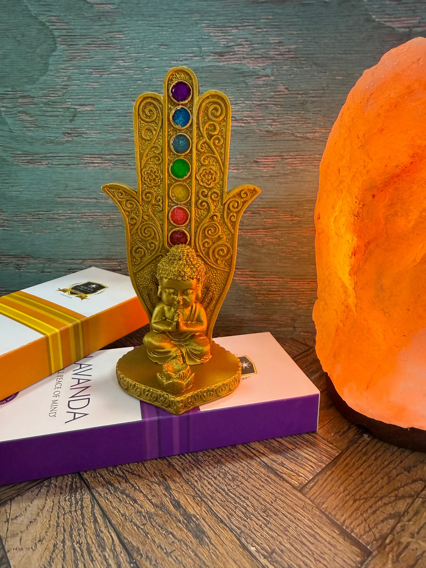 Quemador de inciensos de Buda con 7 chakras