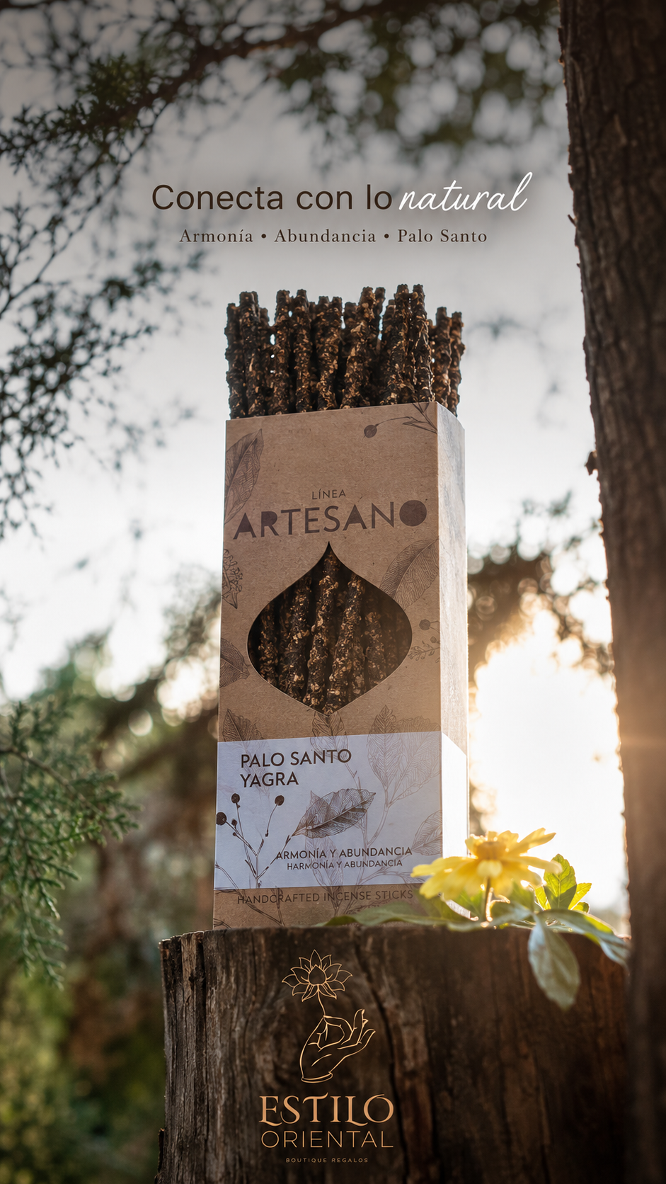 Incienso x 30 LINEA ARTESANO SAGRADA MADRE Palo Santo & Yagra