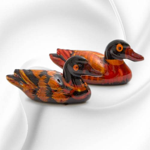 Pareja de patos mandarin para el amor