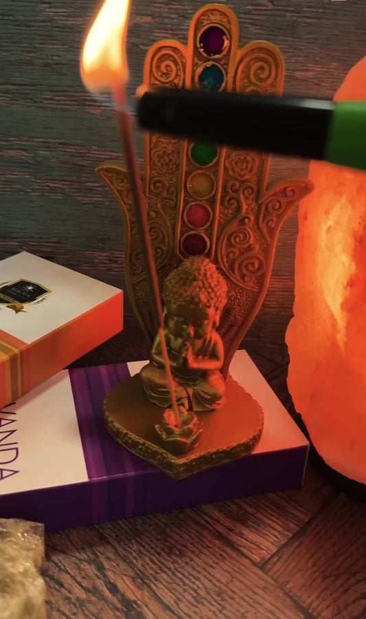Quemador de inciensos de Buda con 7 chakras